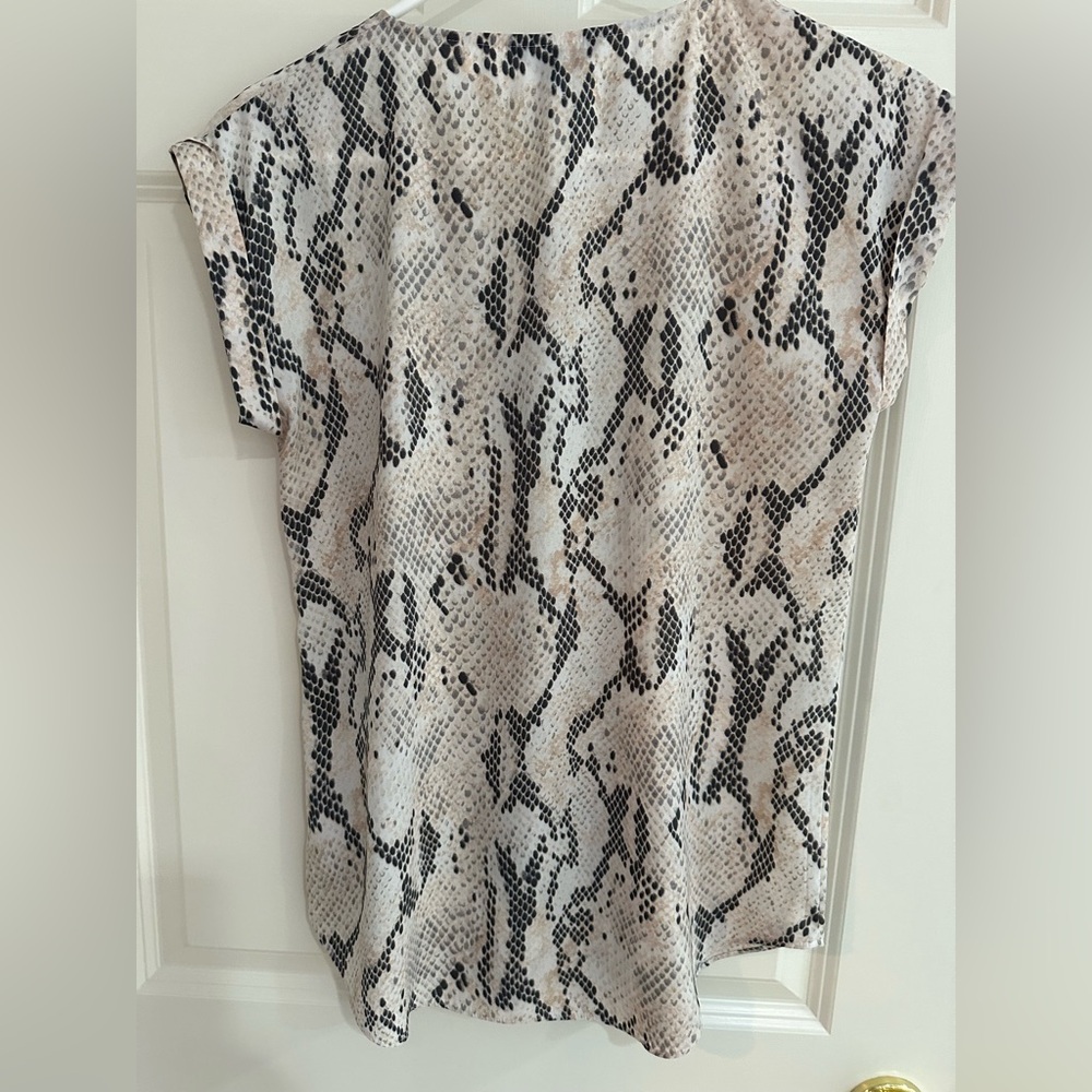 Express Black, grey and Cream Snake Print Top Size Small. - Picture 3 of 4